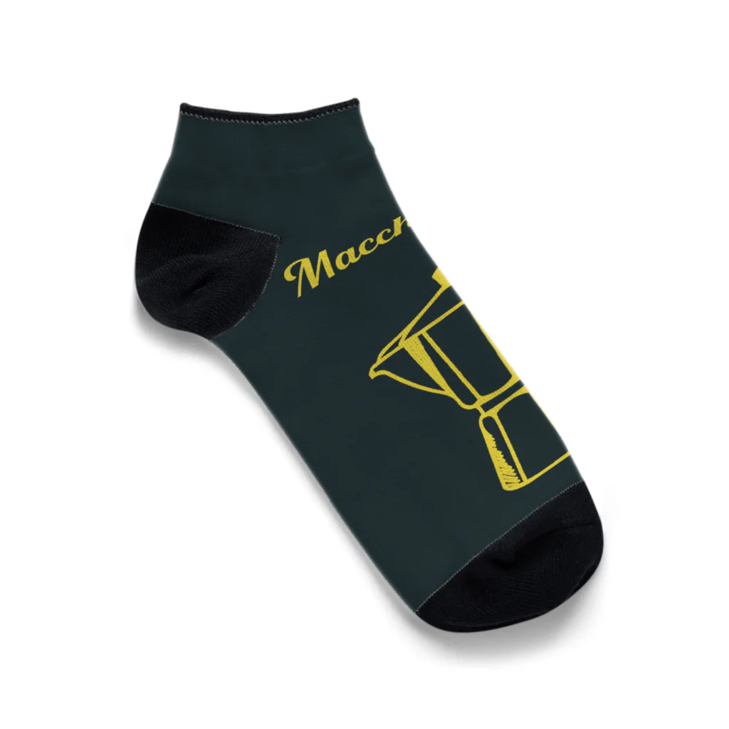 かえる商店のmacchinetta yellow Ankle Socks