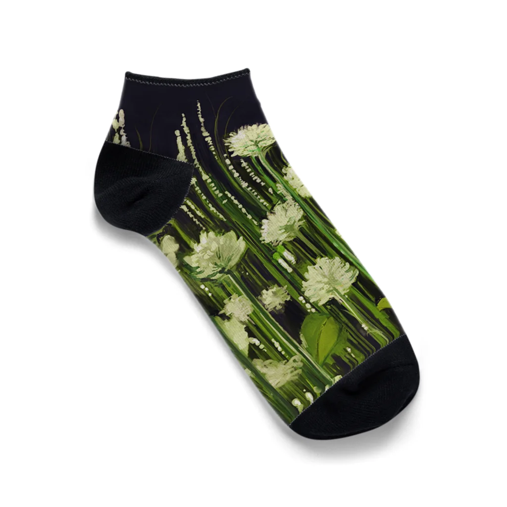 ミラノ店のリアル調シロツメクサ Ankle Socks