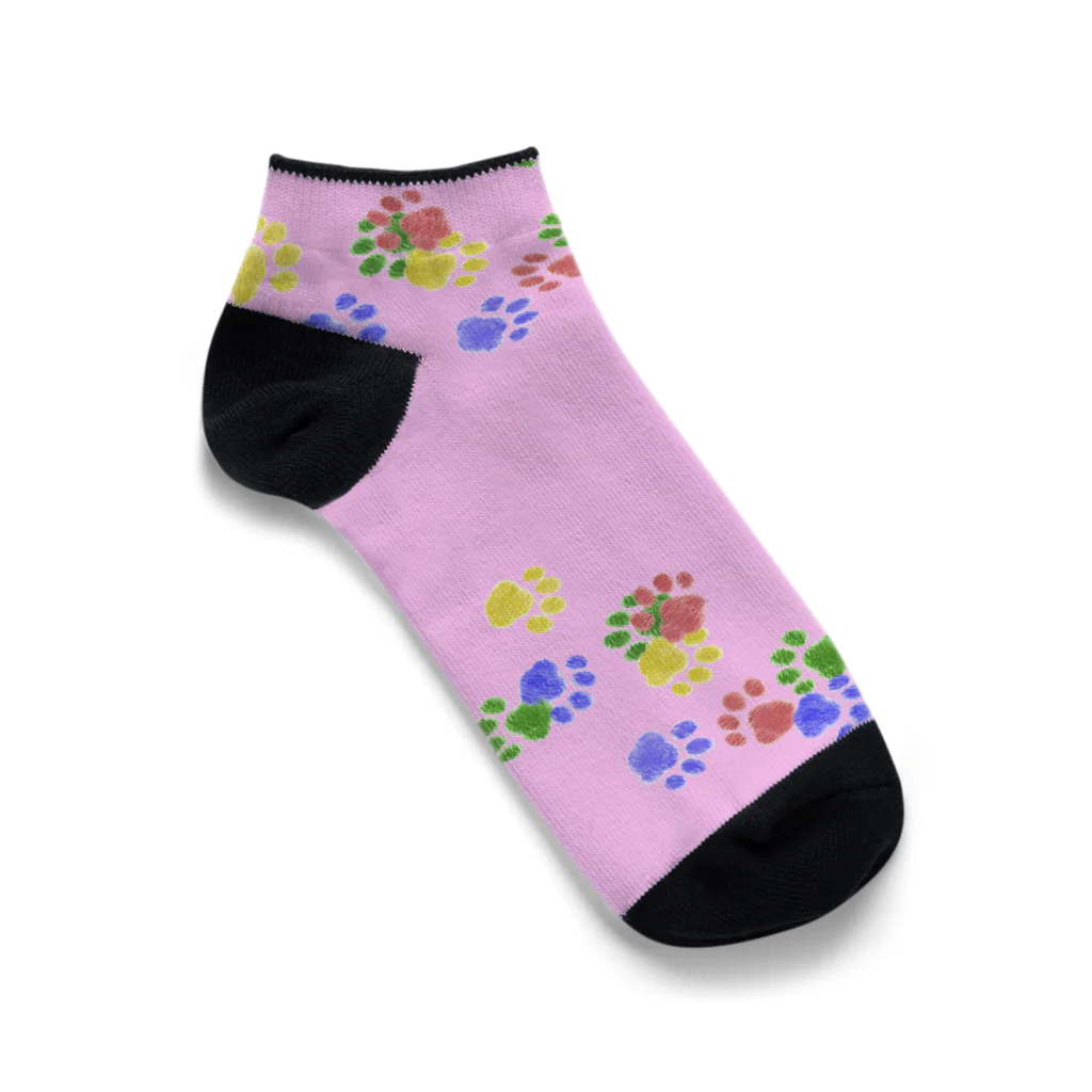 Charamaru Marketのあしあと（ピンク） Ankle Socks