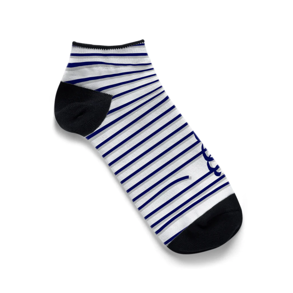 dizzyのNavy Stripes くるぶしソックス