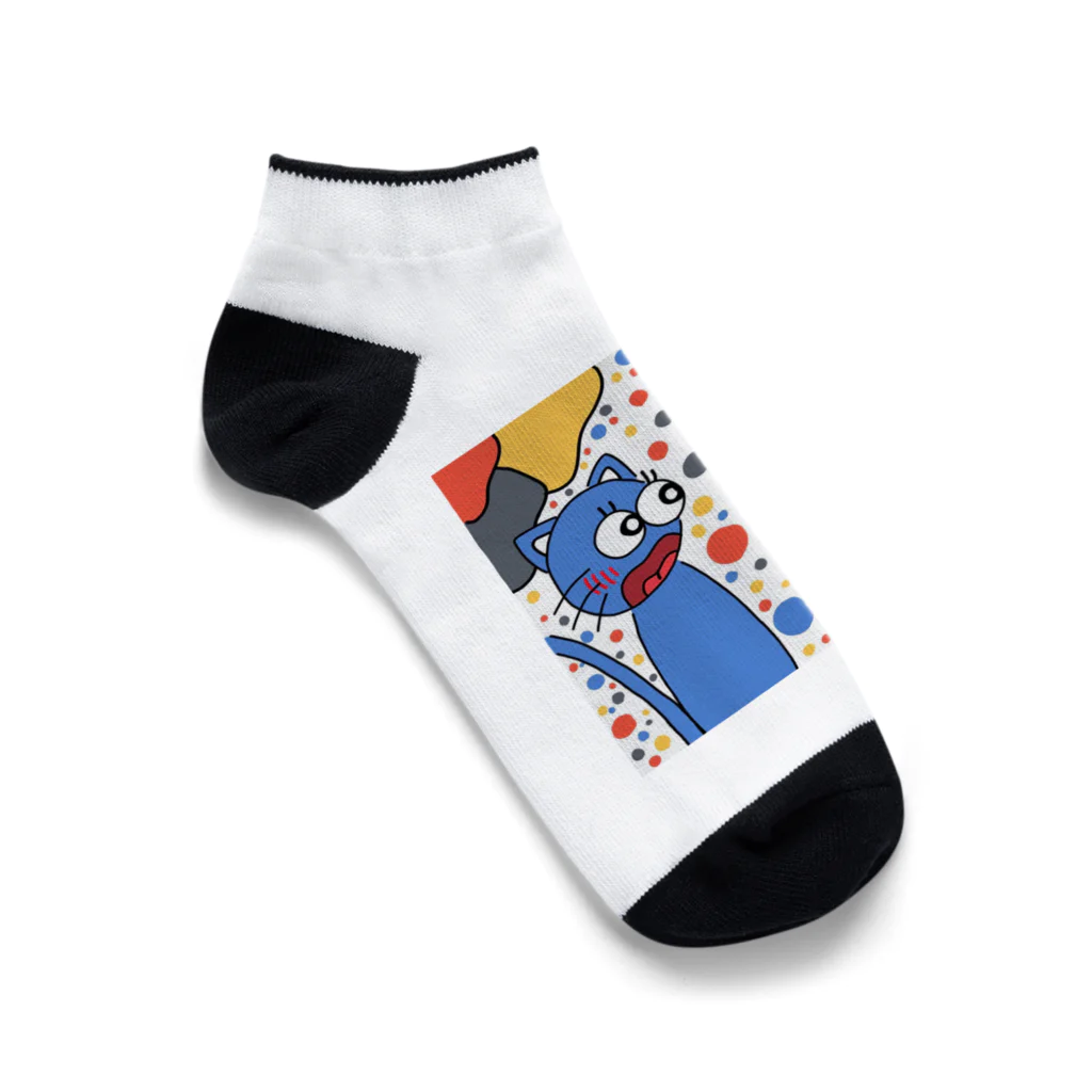 ネコネココネコネのびっくりキャッツ Ankle Socks