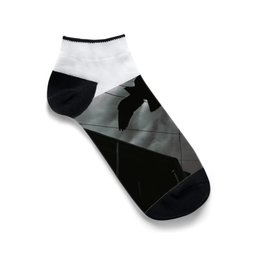 photographer_khjのBlack Bird Ankle Socks