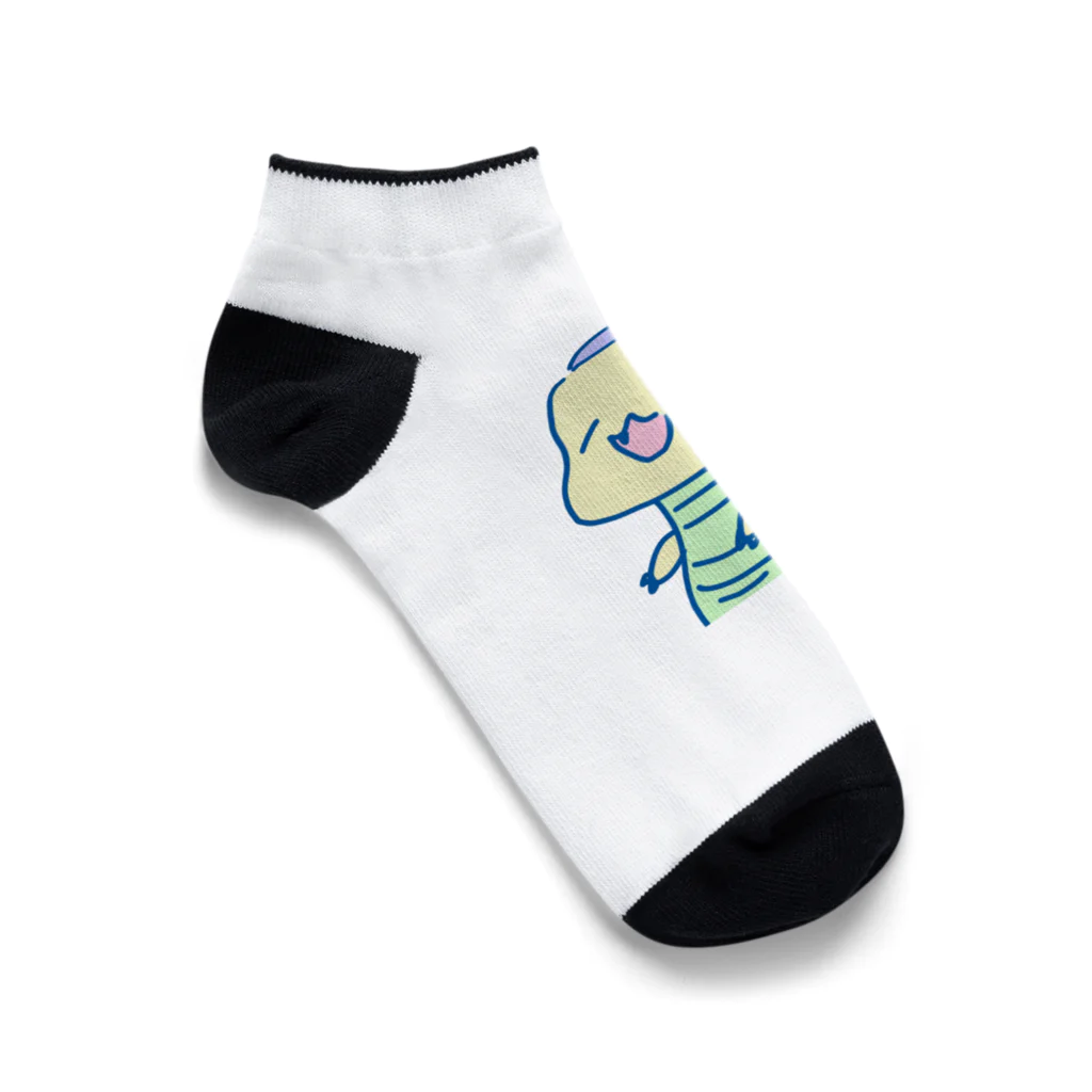 ぶらっくぺっぱーのきょうりゅう ゆるんる Ankle Socks