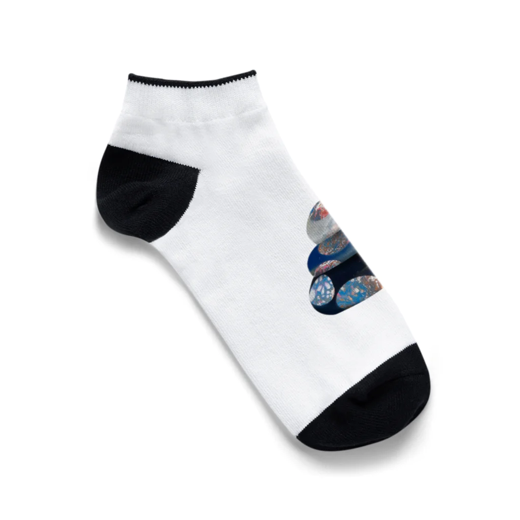 宇宙うんこ のマッキー愛してるうんこ Ankle Socks