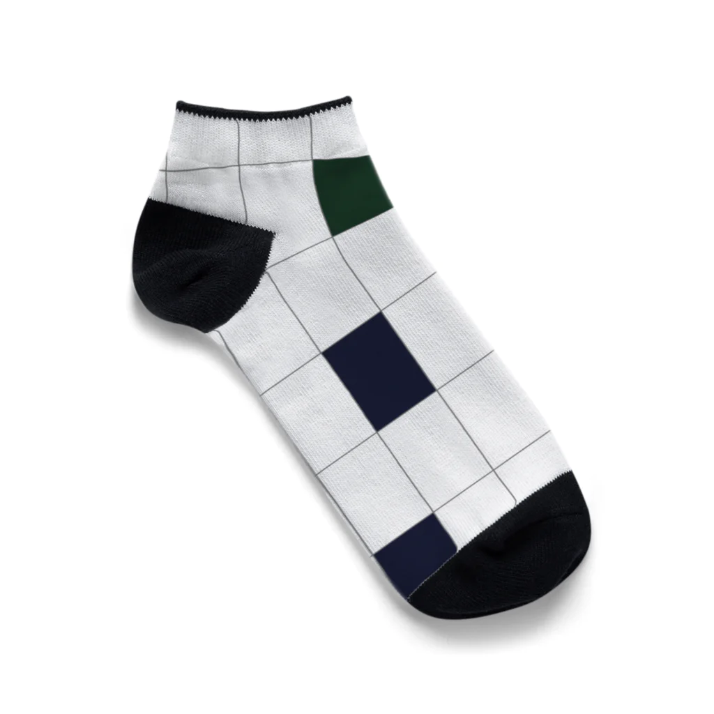 rilybiiのdarkGreen , darkBlue , Art . Ankle Socks