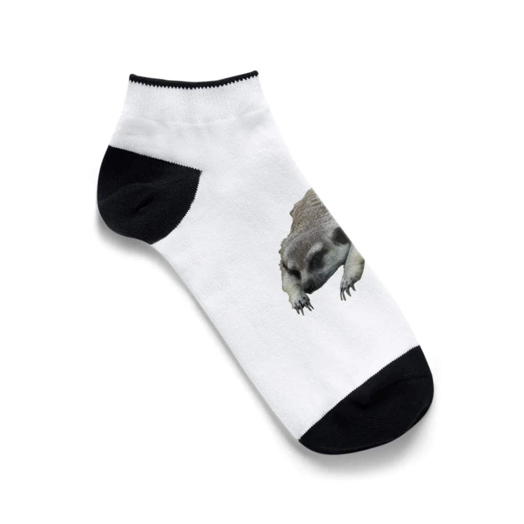 犬カマキリのなんもできんミーアキャットくん Ankle Socks