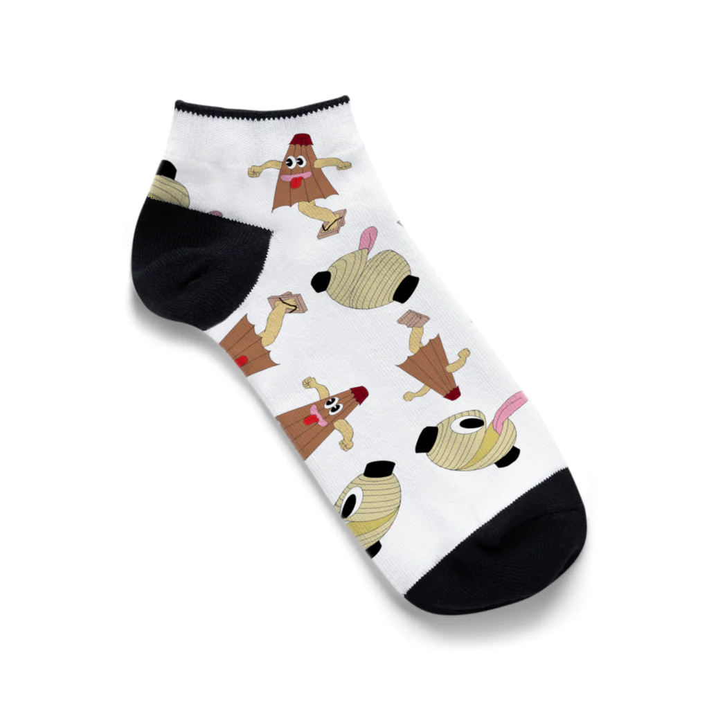 月彩宮SUZURI支店のかっさんたん Ankle Socks