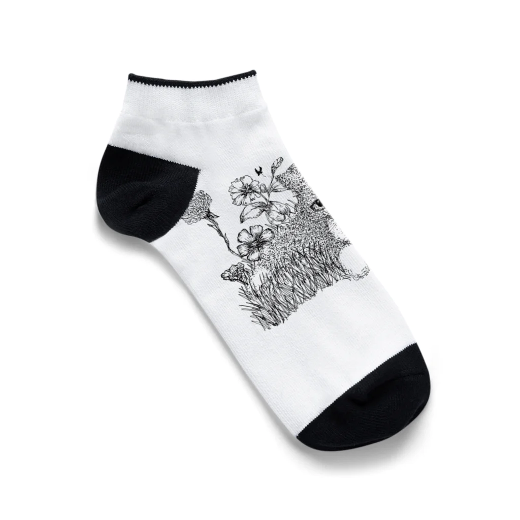 ハチワレ事務所のハチワレ猫 Ankle Socks