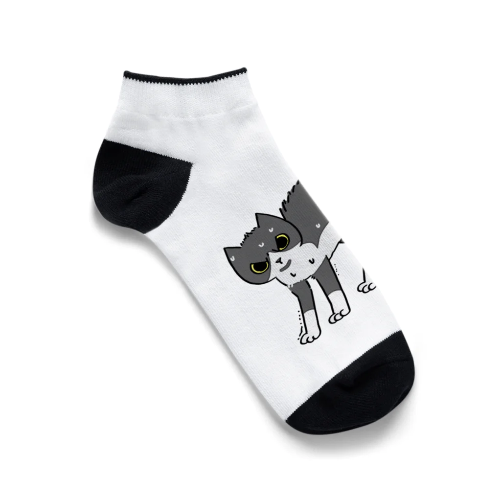 麦芽のやんのか猫 Ankle Socks