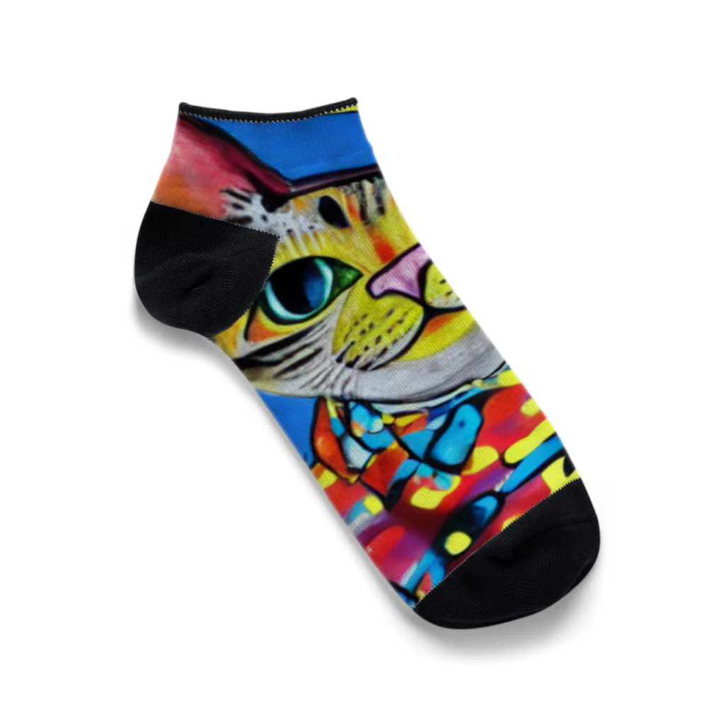 miehayashi1984のファンキーcat Ankle Socks