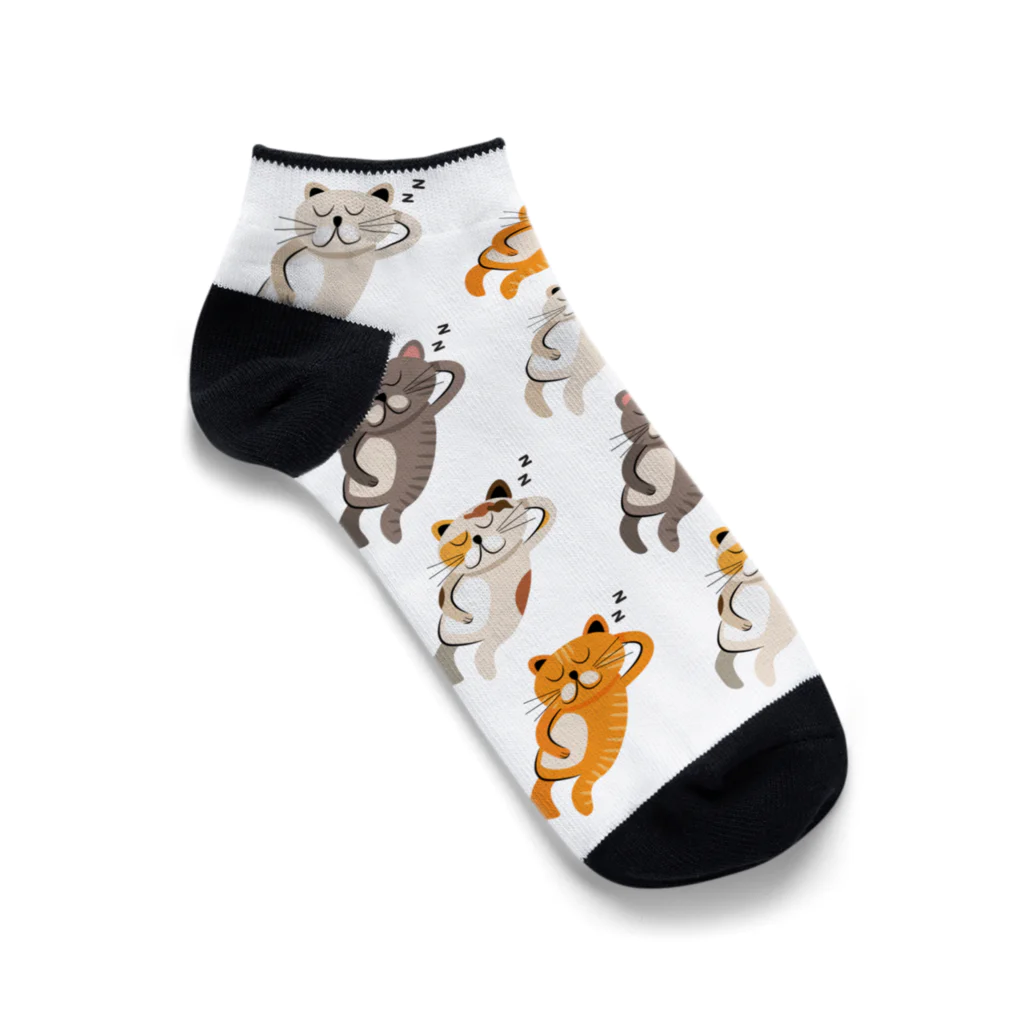 ＠meiliecat🐈original goodsのみんにゃでごろね Ankle Socks