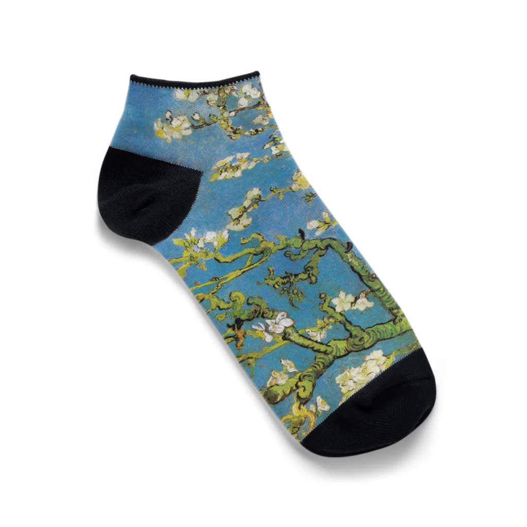 世界の名画館 SHOPのゴッホ「花咲くアーモンドの木の枝」 Ankle Socks