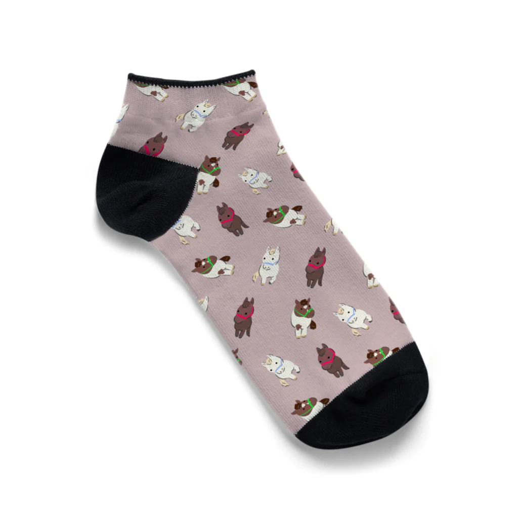 ChibisukeGO ショップSUZURI店のちびーずくつした(ピンク) Ankle Socks