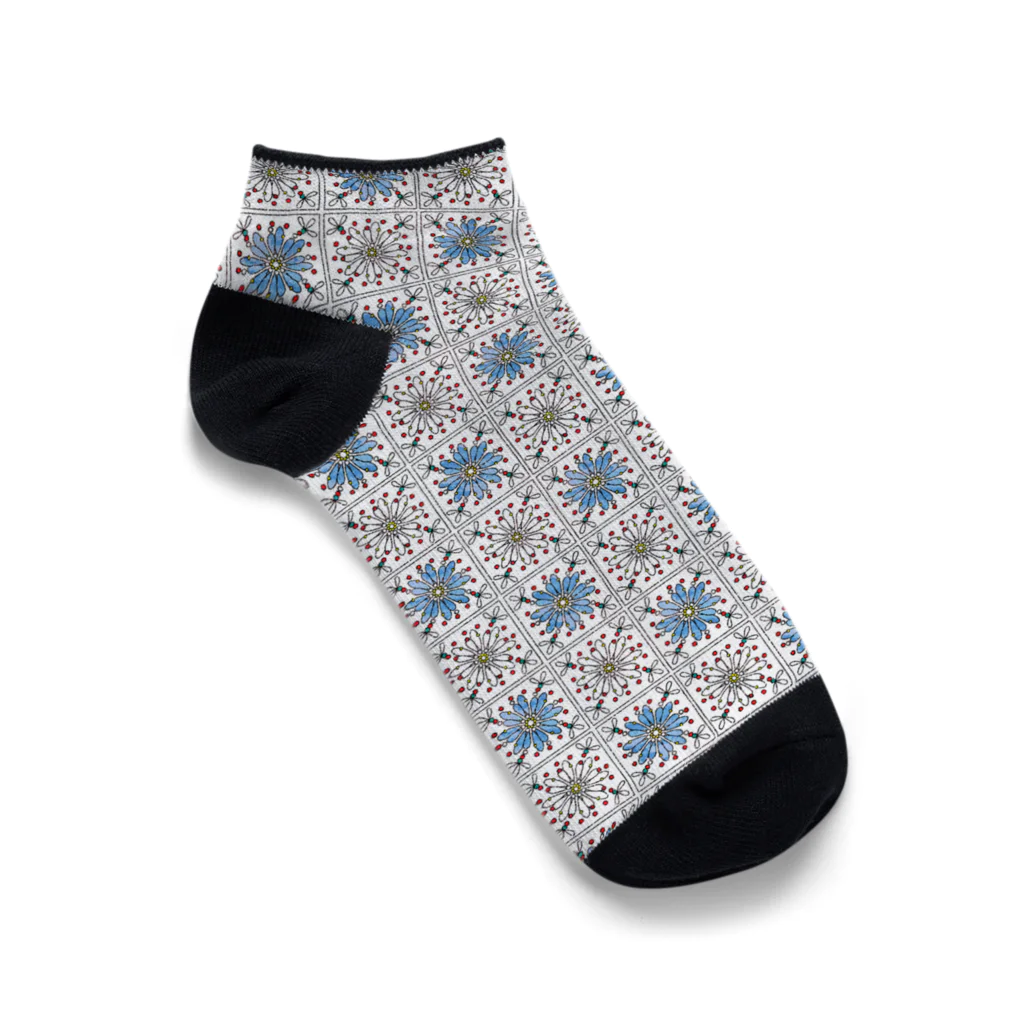 pupico's shopのモロッコタイル風（ブルー） Ankle Socks