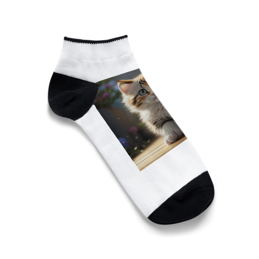 moonshine_fukurouの愛くるしい猫目線 Ankle Socks