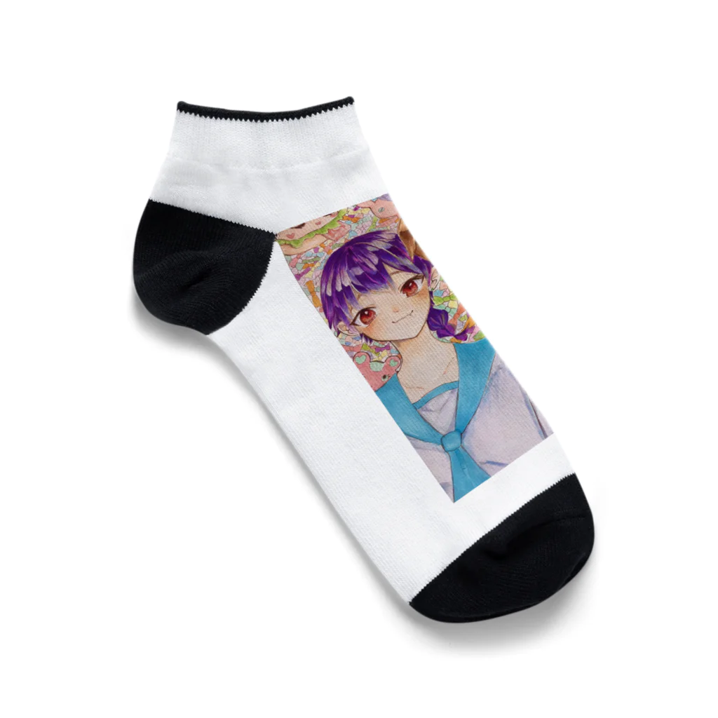 _a888popuriのカラフルくん Ankle Socks