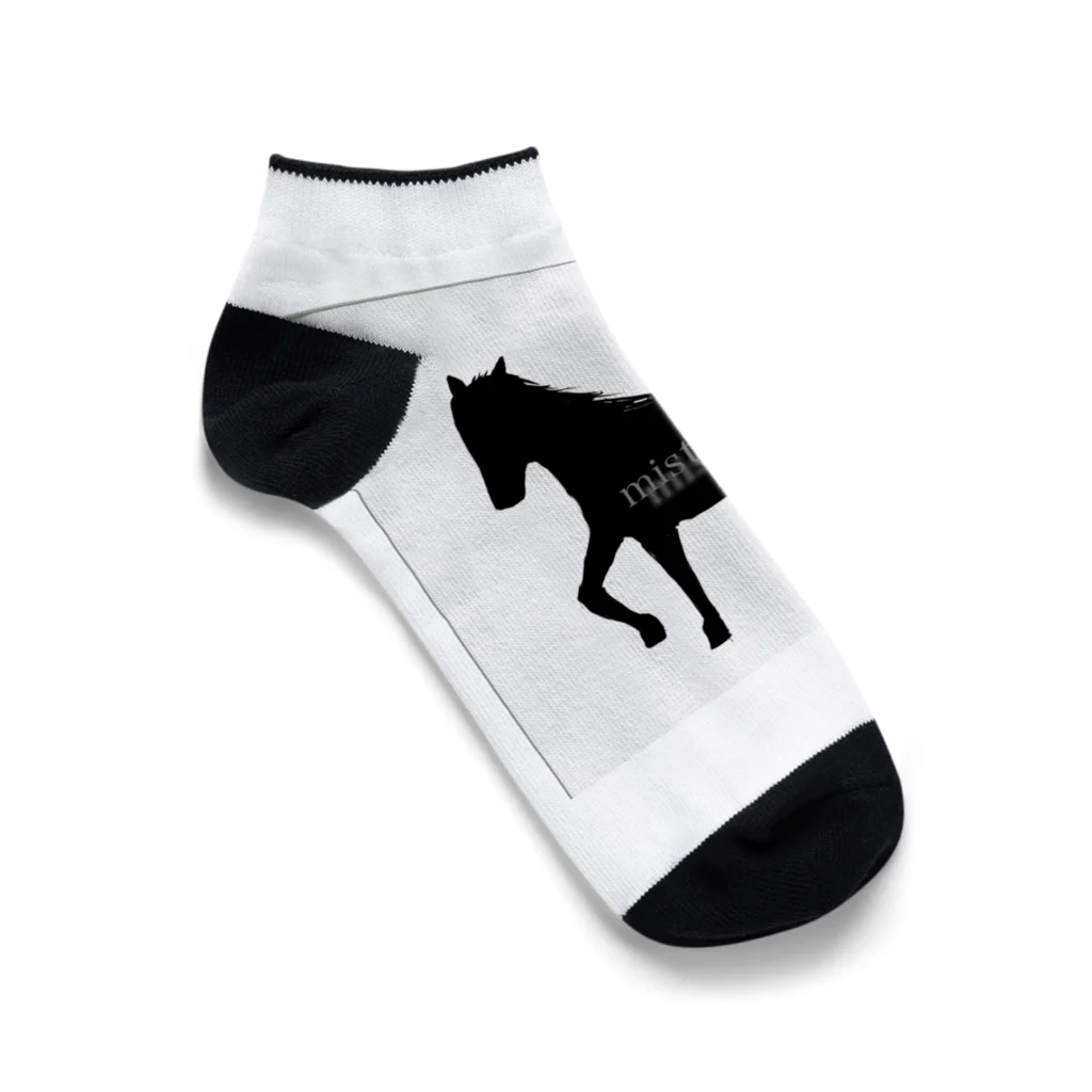 みんなのみすたーさんの silhouette horse Ankle Socks