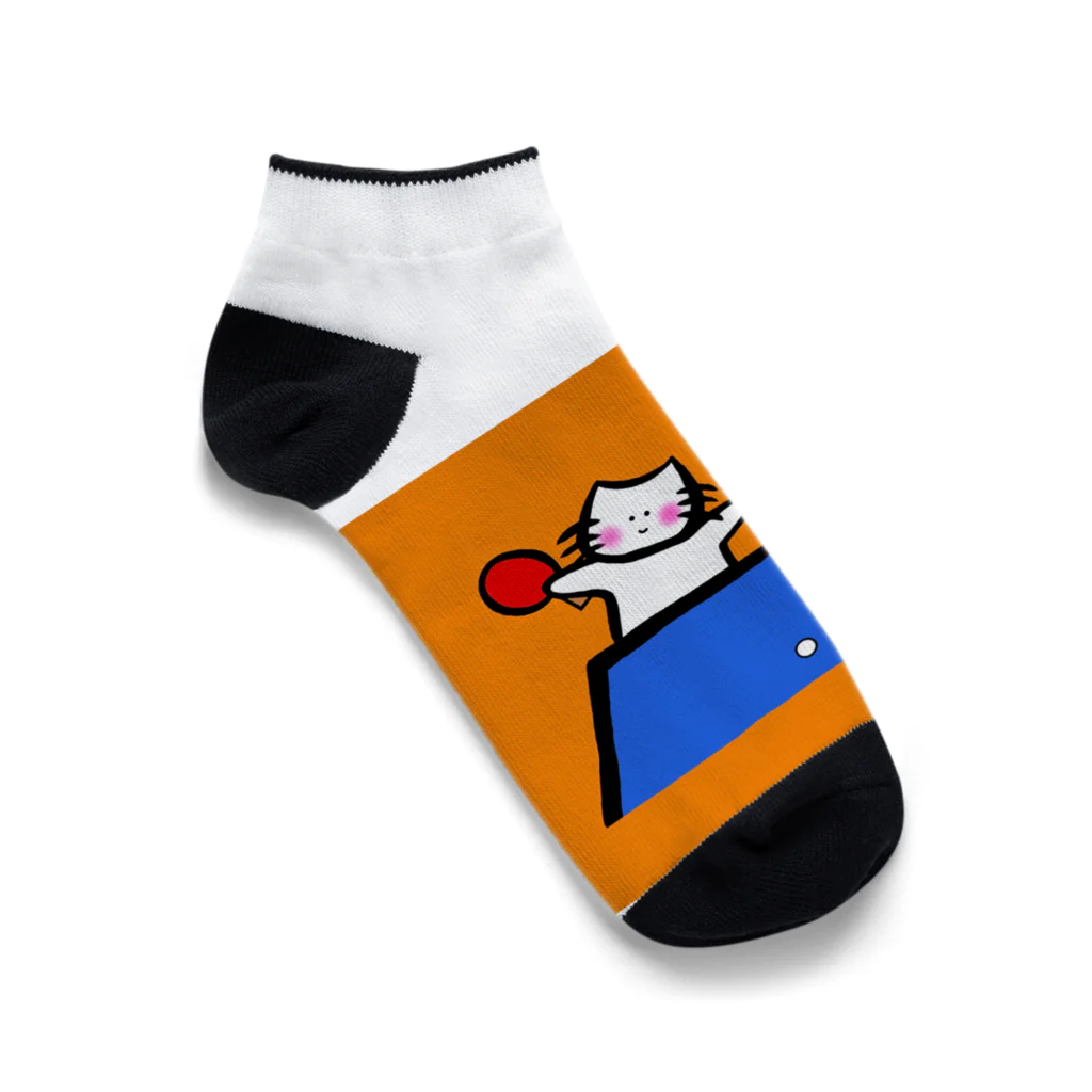 麗華商店のダブルスする仲良し猫 Ankle Socks