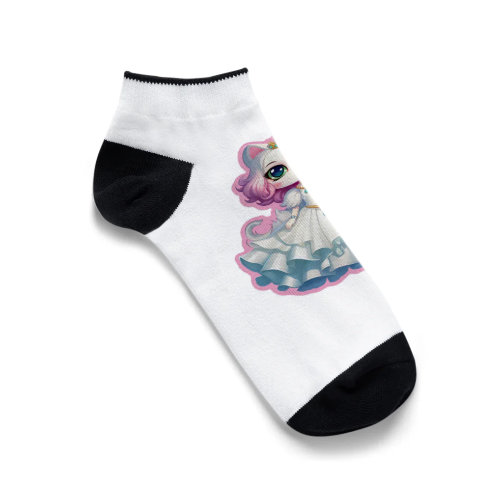 Sweet Stashの猫のプリンセス Ankle Socks