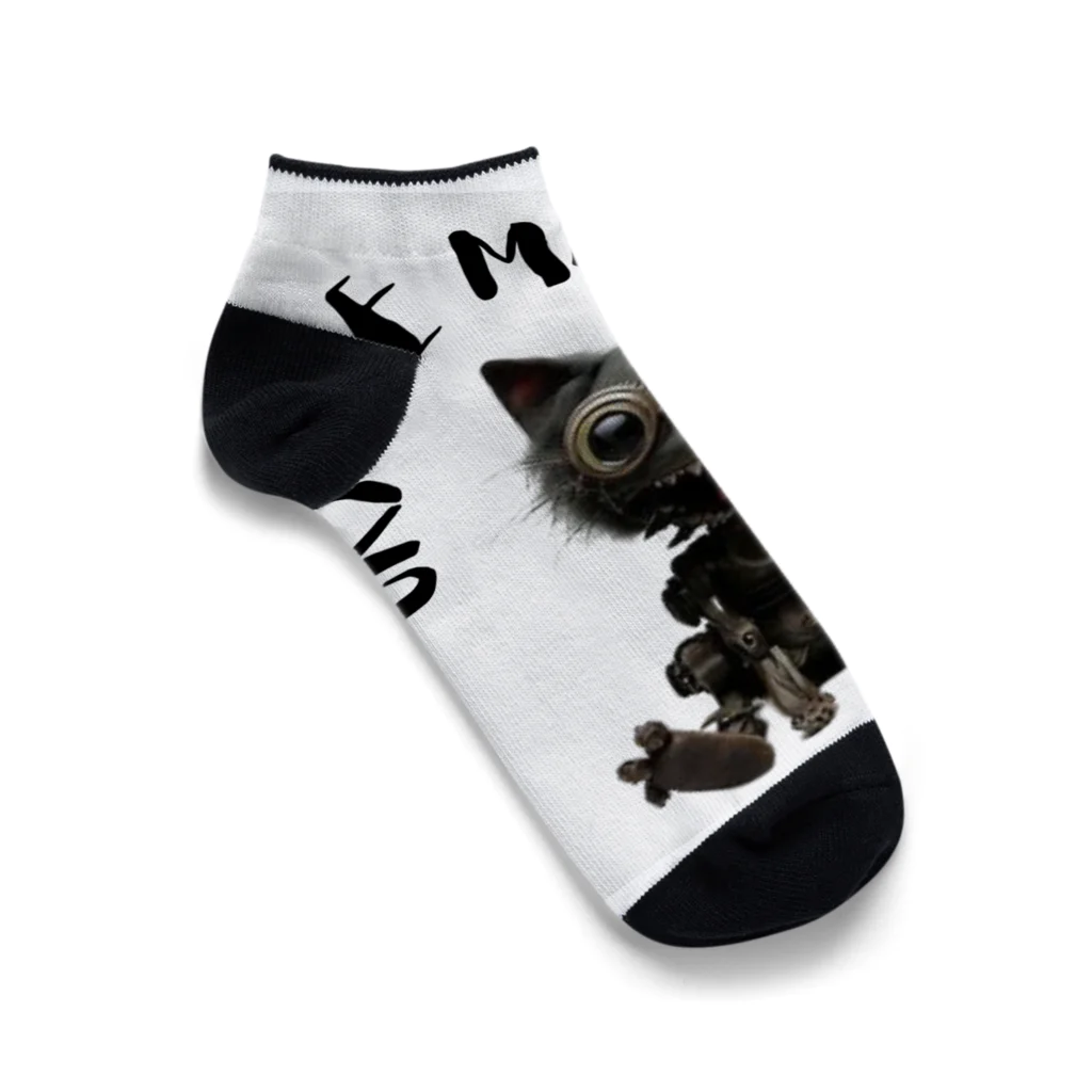 CRAVE MEAT SOUPの#Cyber Cat Ankle Socks