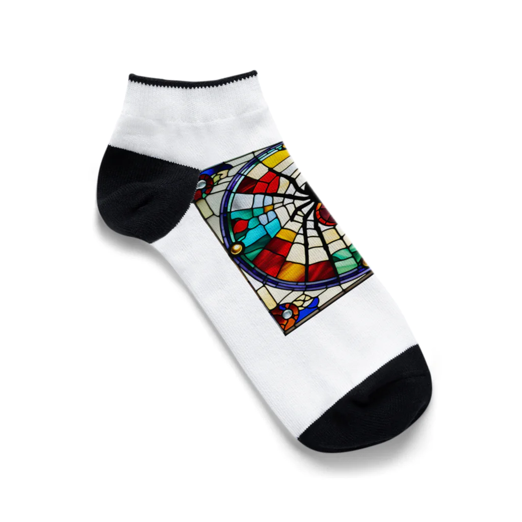 0024aquaの蜘蛛の巣 Ankle Socks