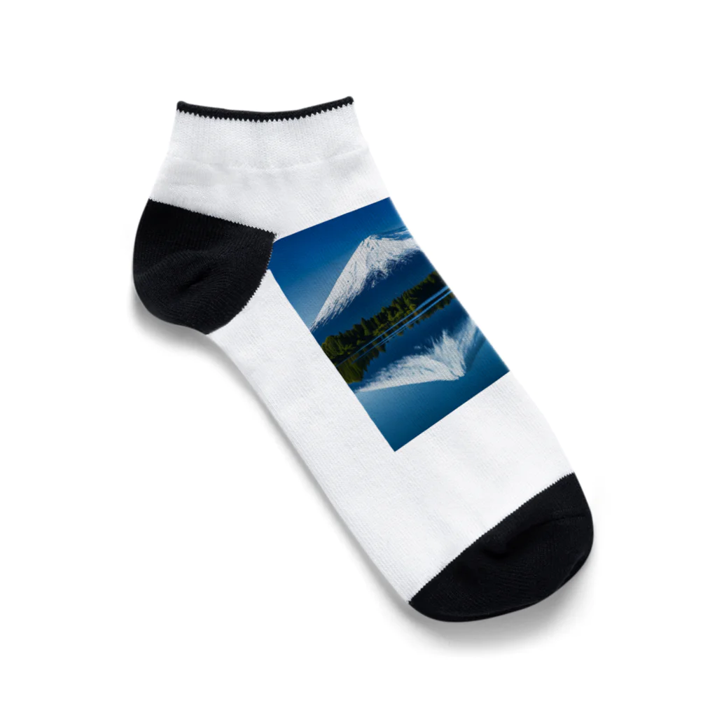 YASU1の湖に反射する富士山 Ankle Socks