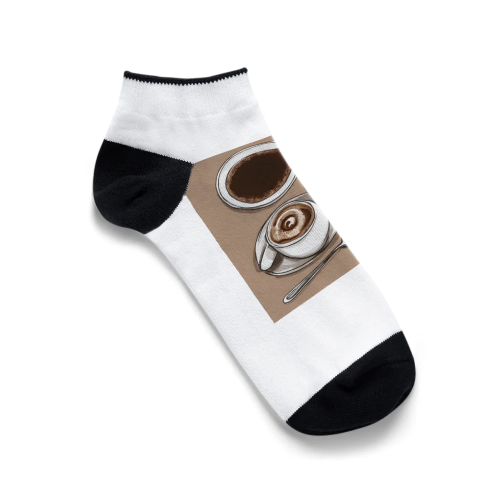 不思議な雑貨屋の落ち着くカフェのコーヒー Ankle Socks