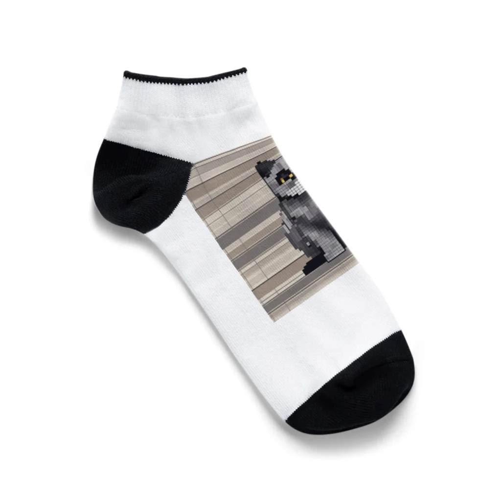 kindonesiaのドット絵のブリティッシュショートヘア Ankle Socks