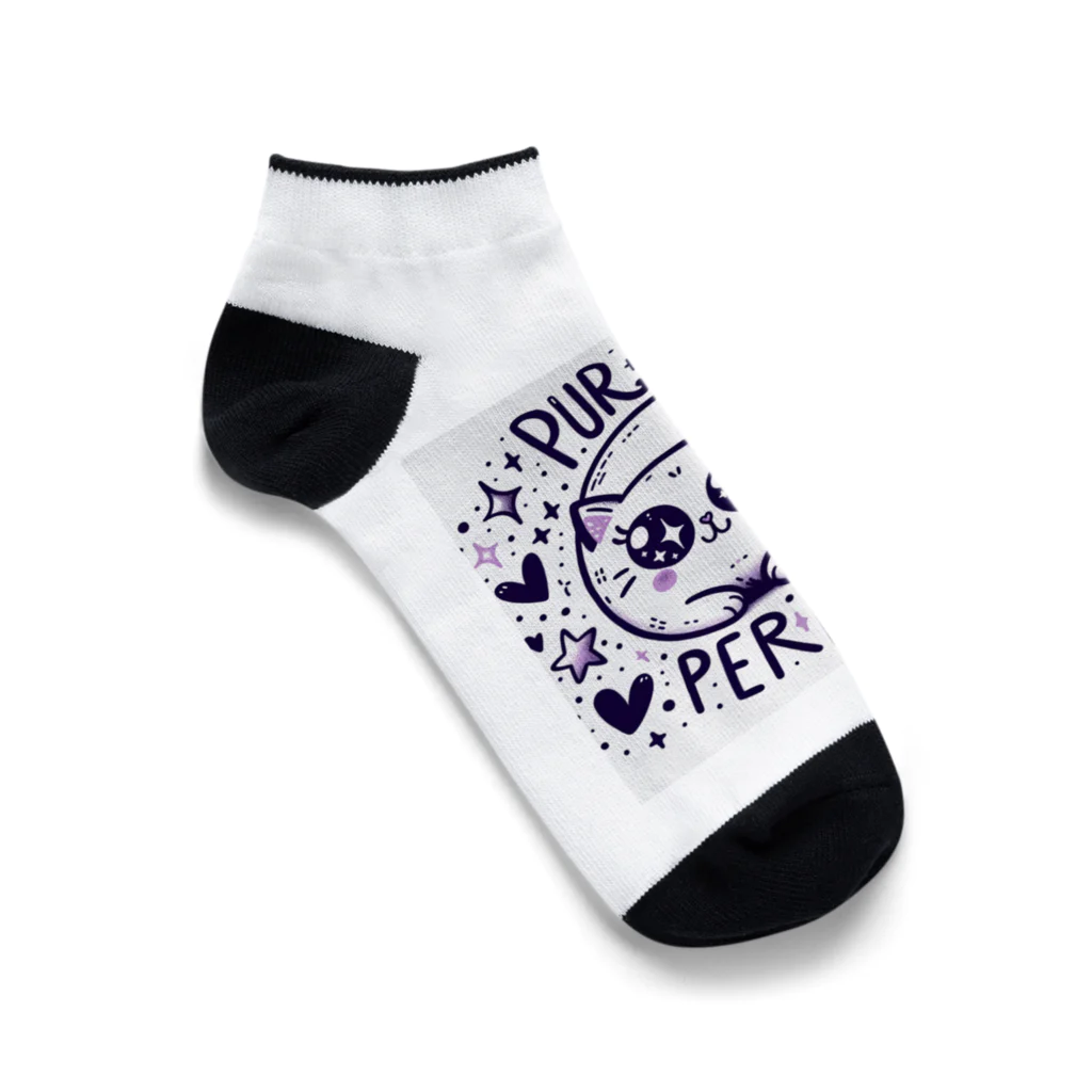 センターフィールドのスターライト猫 Ankle Socks