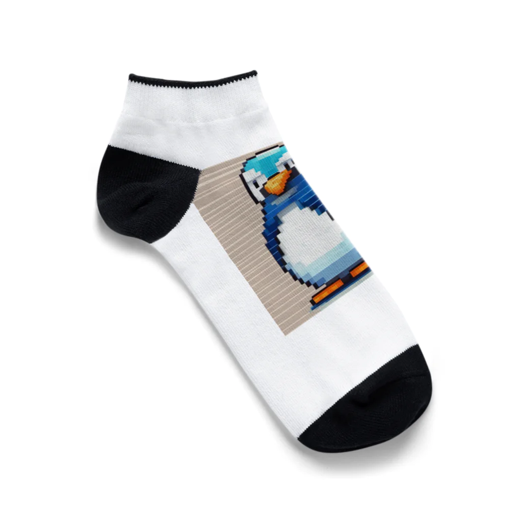 hamusutaroのペンギンピクセルアート Ankle Socks