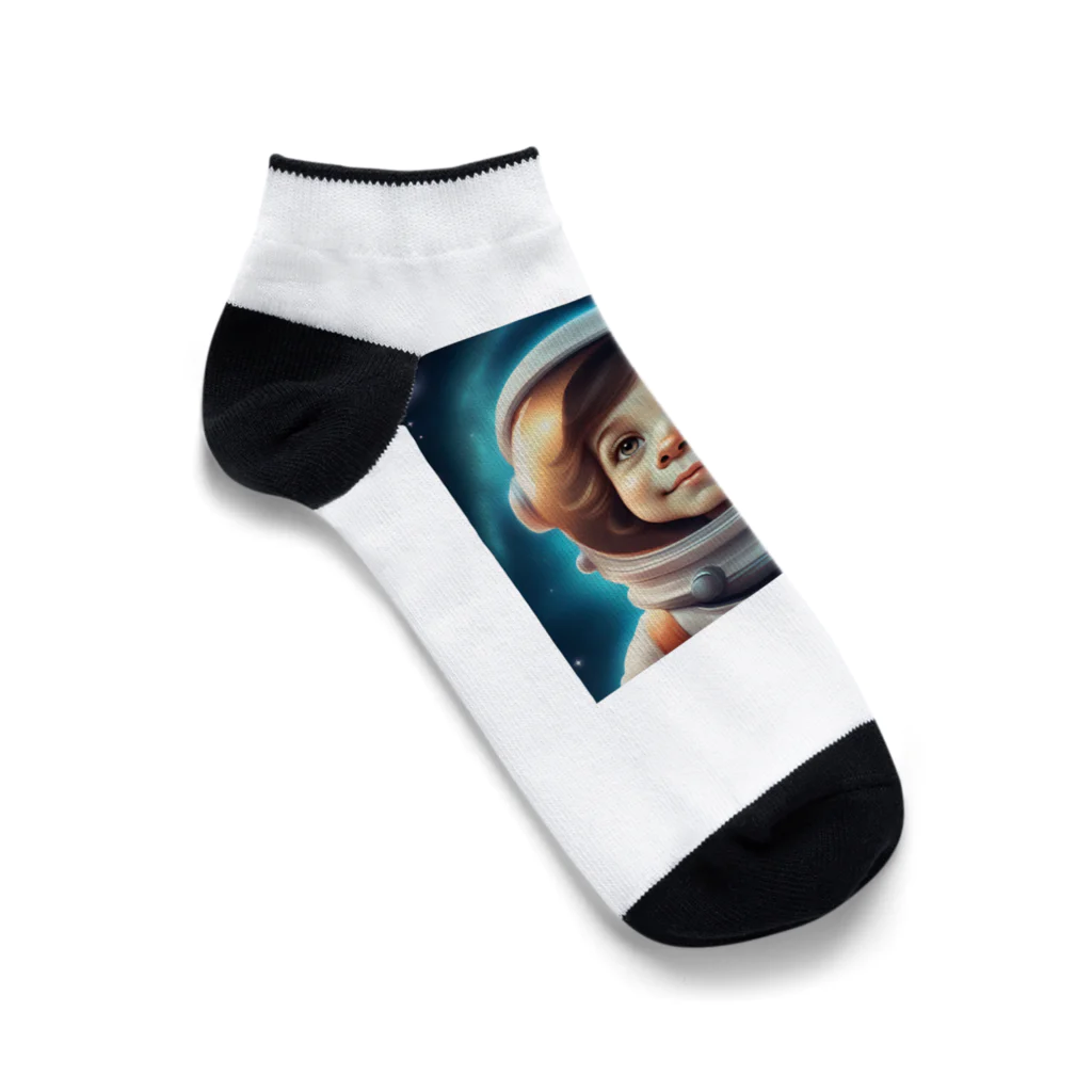 wloop01の可愛い宇宙飛行士 Ankle Socks