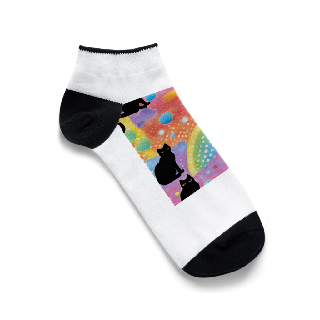 SetsunaAIのマジカル分身な黒猫のグッズ Ankle Socks