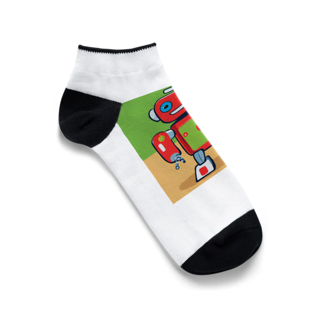 pepe55の青森　 "津軽のりんごガードロボット" Ankle Socks