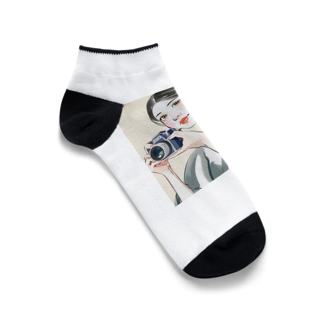 etwoshopの和美さん写真を撮る Ankle Socks