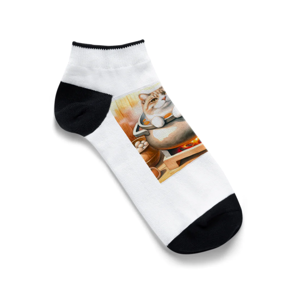 ROCKSWEBのねこにおでん Ankle Socks