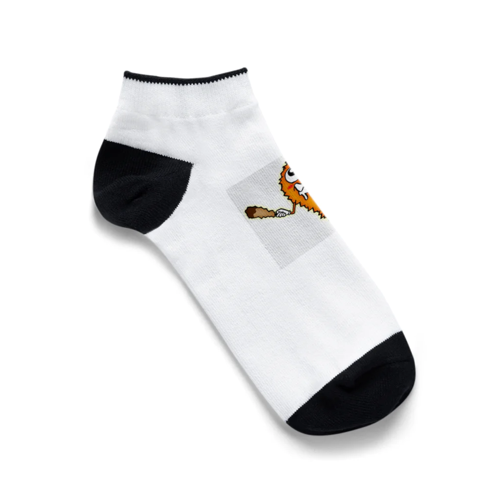 串カツワールドの串カツの妖精クシニョロ（串カツの気分） Ankle Socks