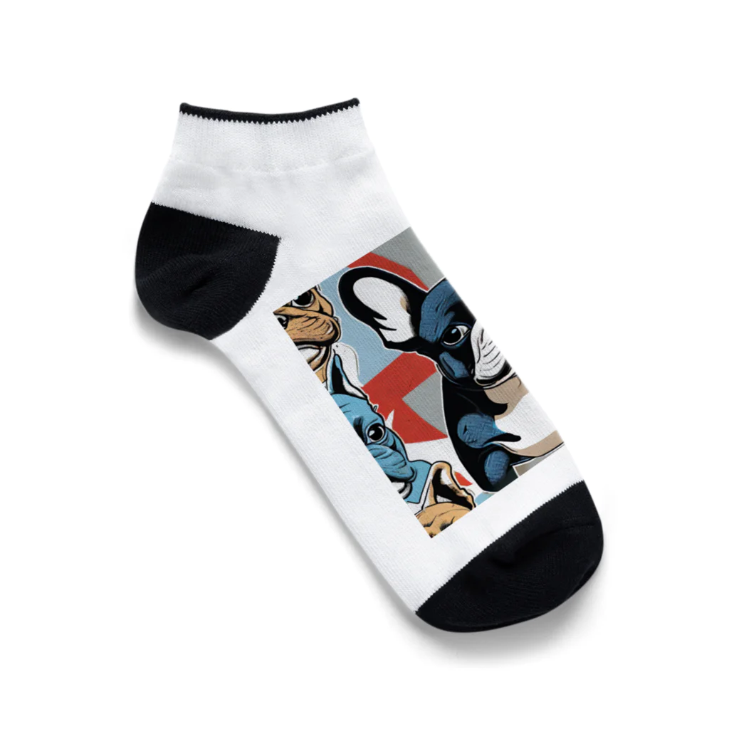 Artistic Allure EmporiumのCool French Bulldogs Ankle Socks