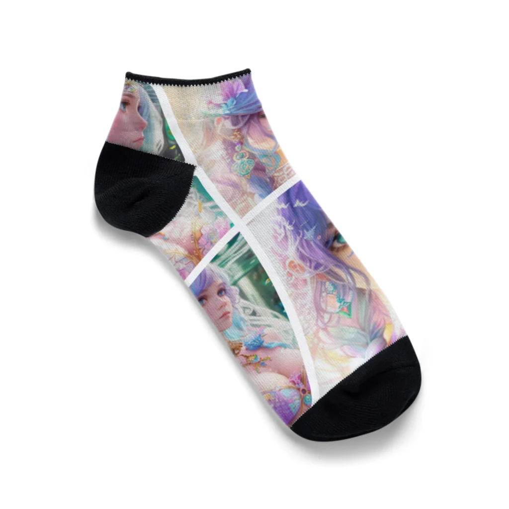 💖宇宙整体♪🌈♪こころからだチャンネル♪💖のhealing mermaid WORLD Ankle Socks