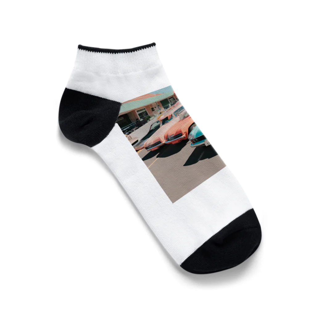 arikementoのレトロ車グッズ Ankle Socks