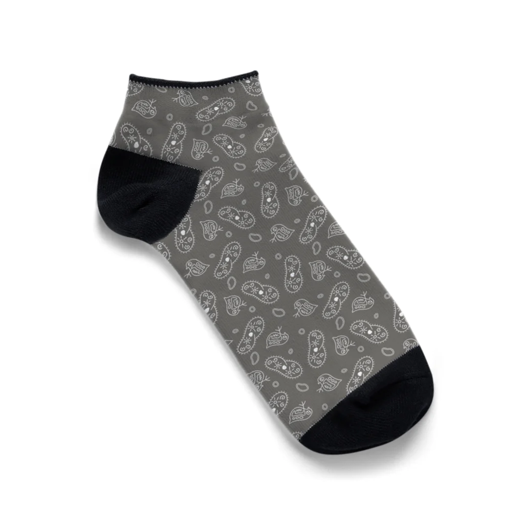 B-catの微生物パターン灰_アイテムいろいろ Ankle Socks