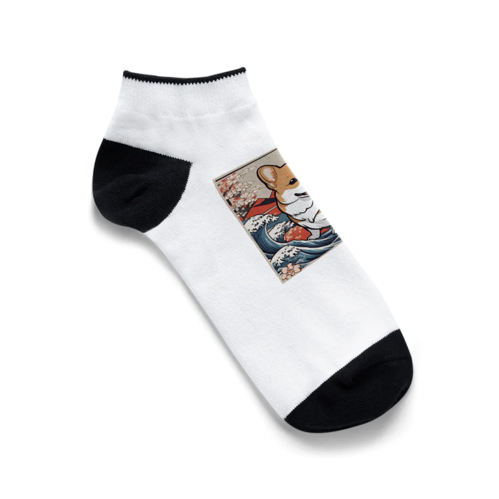 ただjapaneseなだけ🙌の絵巻の犬小町 2 Ankle Socks