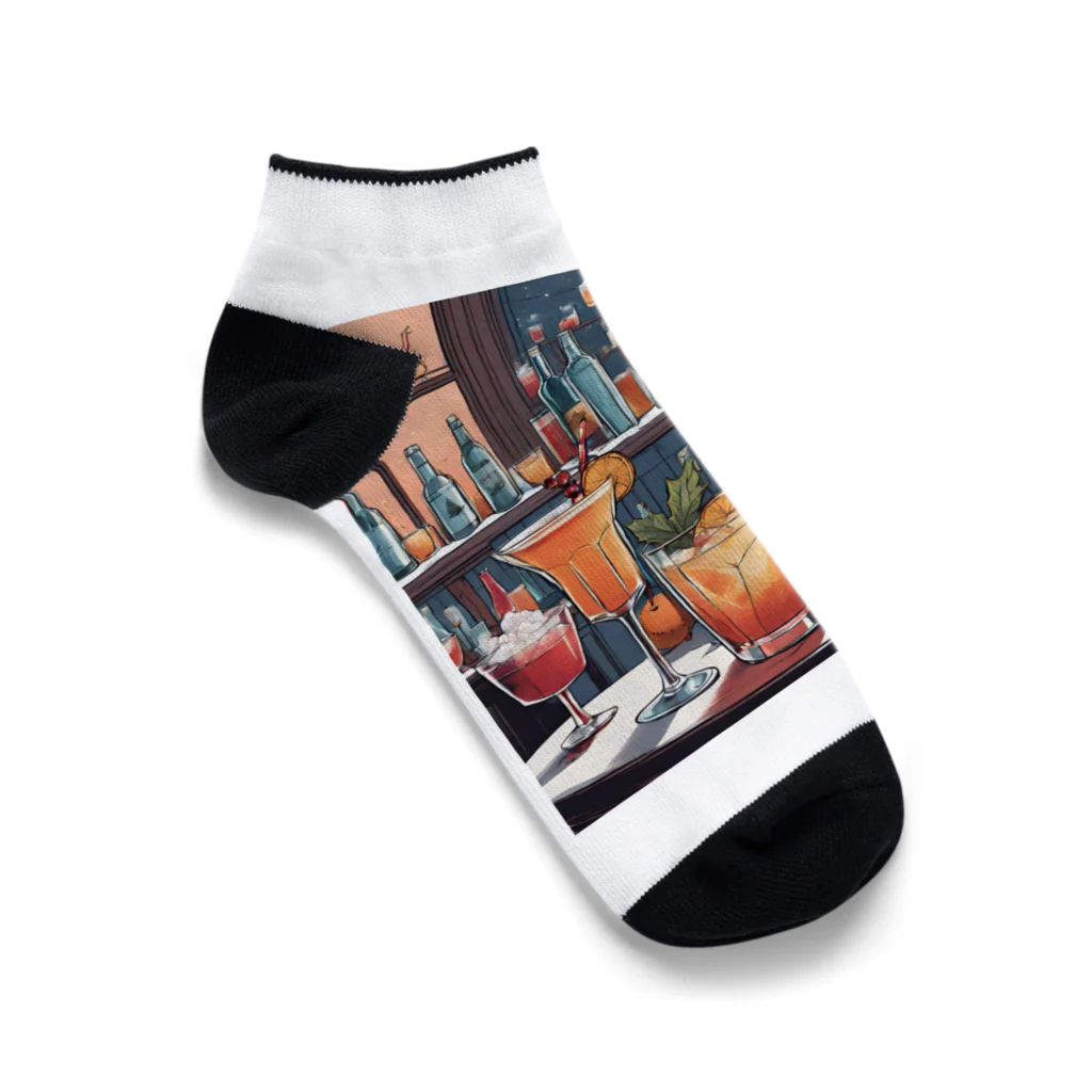 ReoReo-Artの冬のカクテルシリーズ Ankle Socks