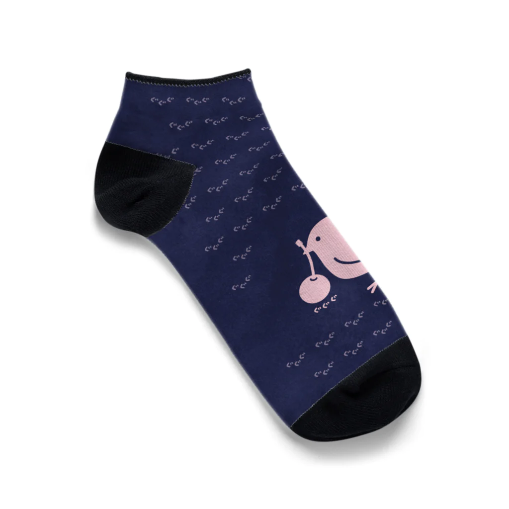 イラスト MONYAAT のみつぐとり　もも3 Ankle Socks