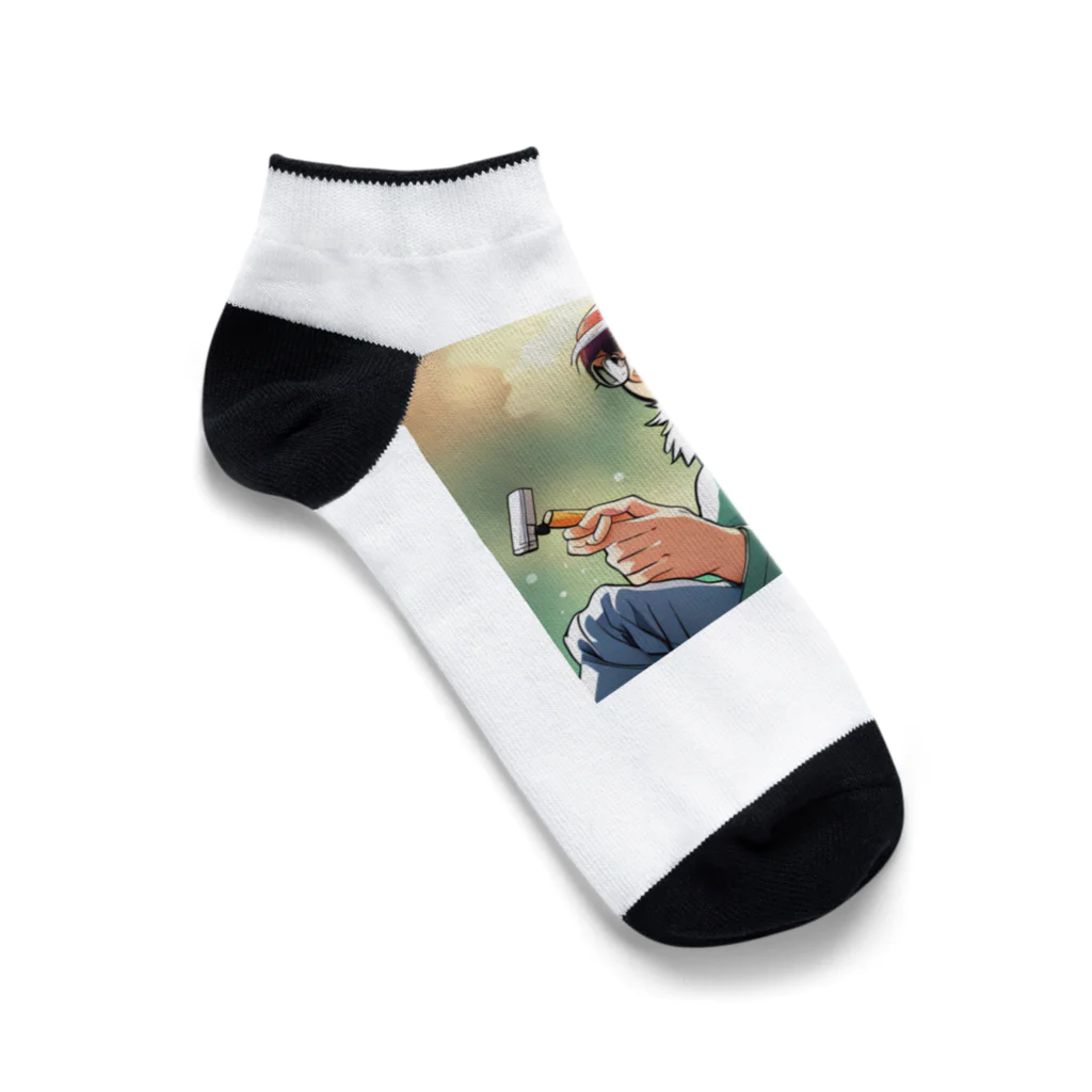 AI美女王国のドット絵のゆうこちゃん Ankle Socks