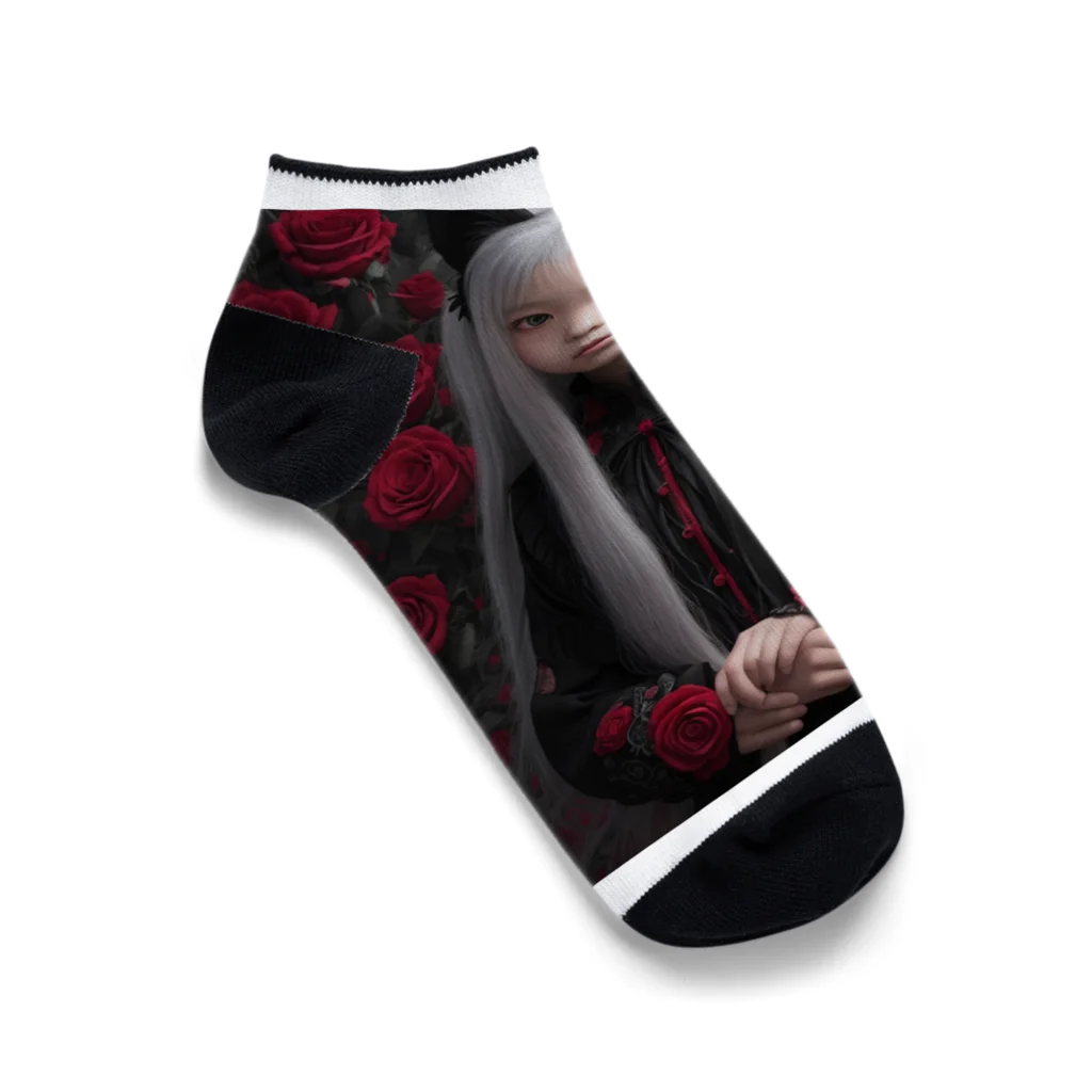 ZZRR12の「猛炎に舞う紅の猫耳守護者」 Ankle Socks