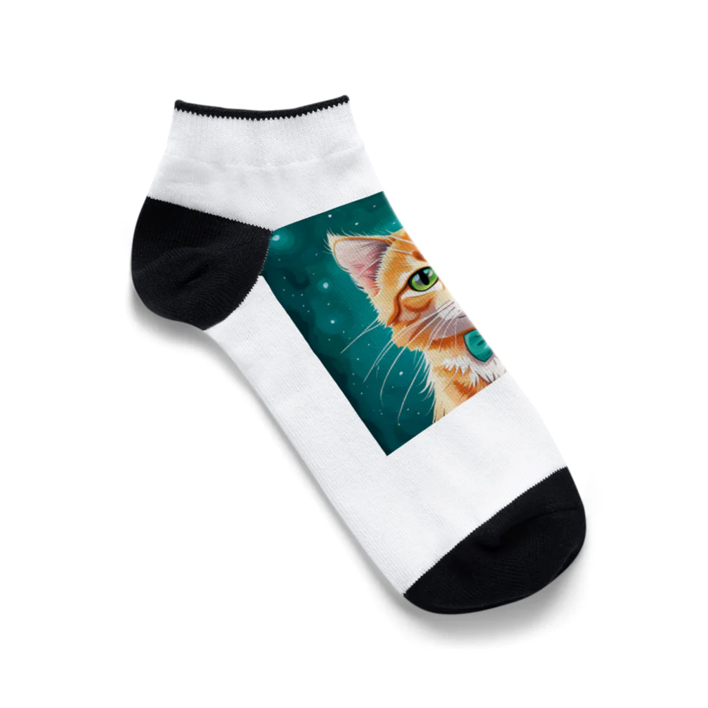 iyashi₋creatersの星空と猫さん Ankle Socks