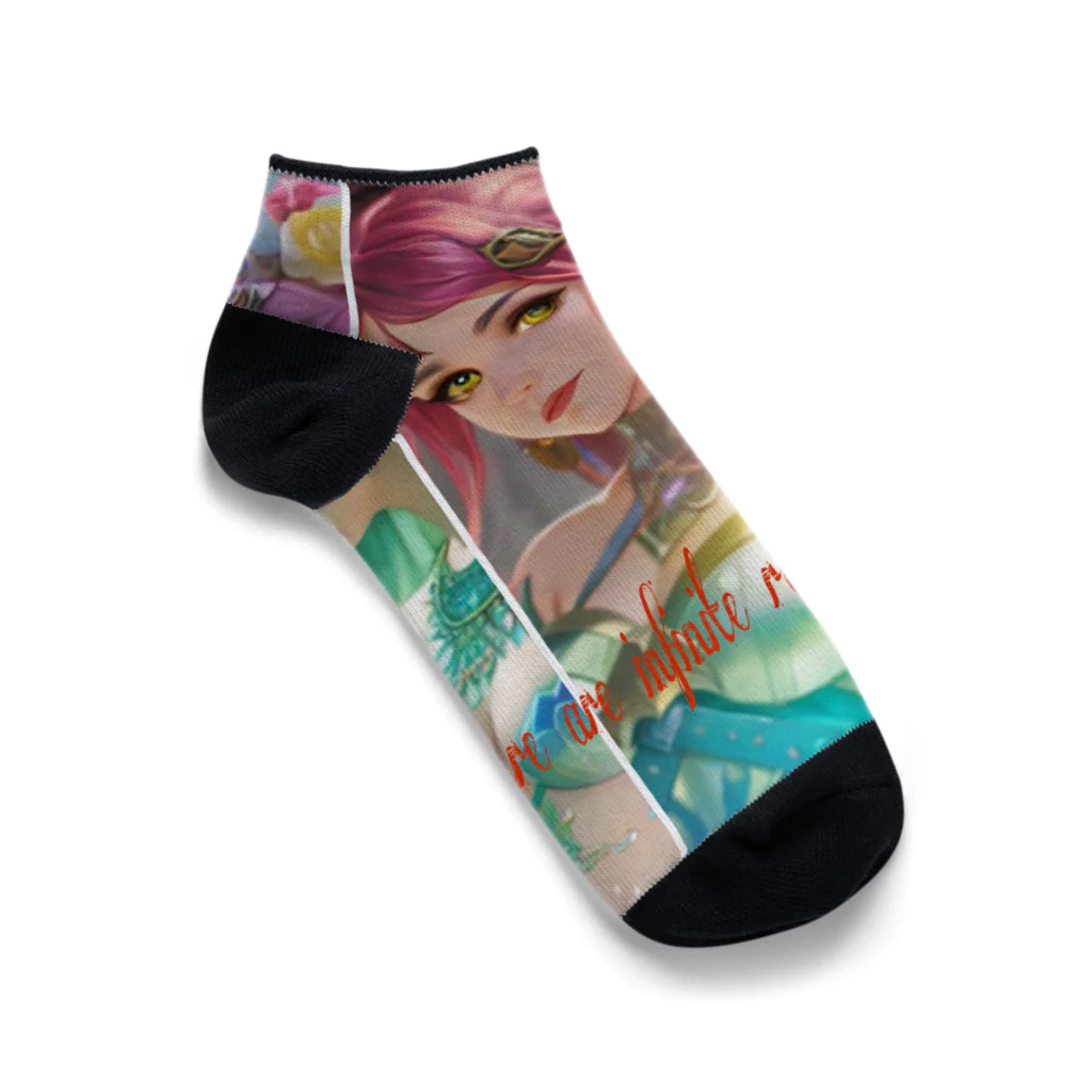 💖宇宙整体♪🌈♪こころからだチャンネル♪💖のThere are infinite rays of love in my eyes Ankle Socks