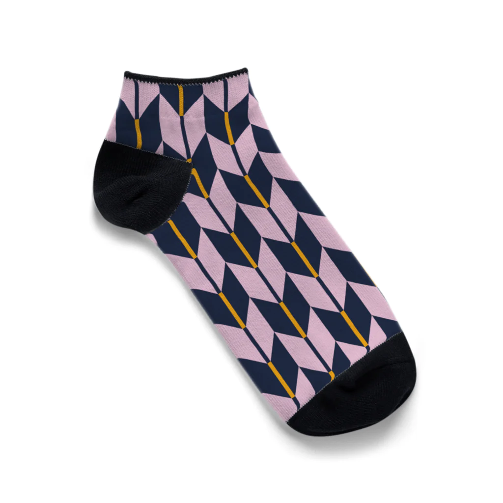 Musashi和柄Shop 【Japanese pattern】の矢絣くるぶしソックス Ankle Socks