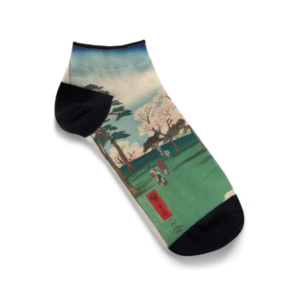 浮世絵屋の広重「冨二三十六景⑧　東都あすか山」歌川広重の浮世絵 Ankle Socks