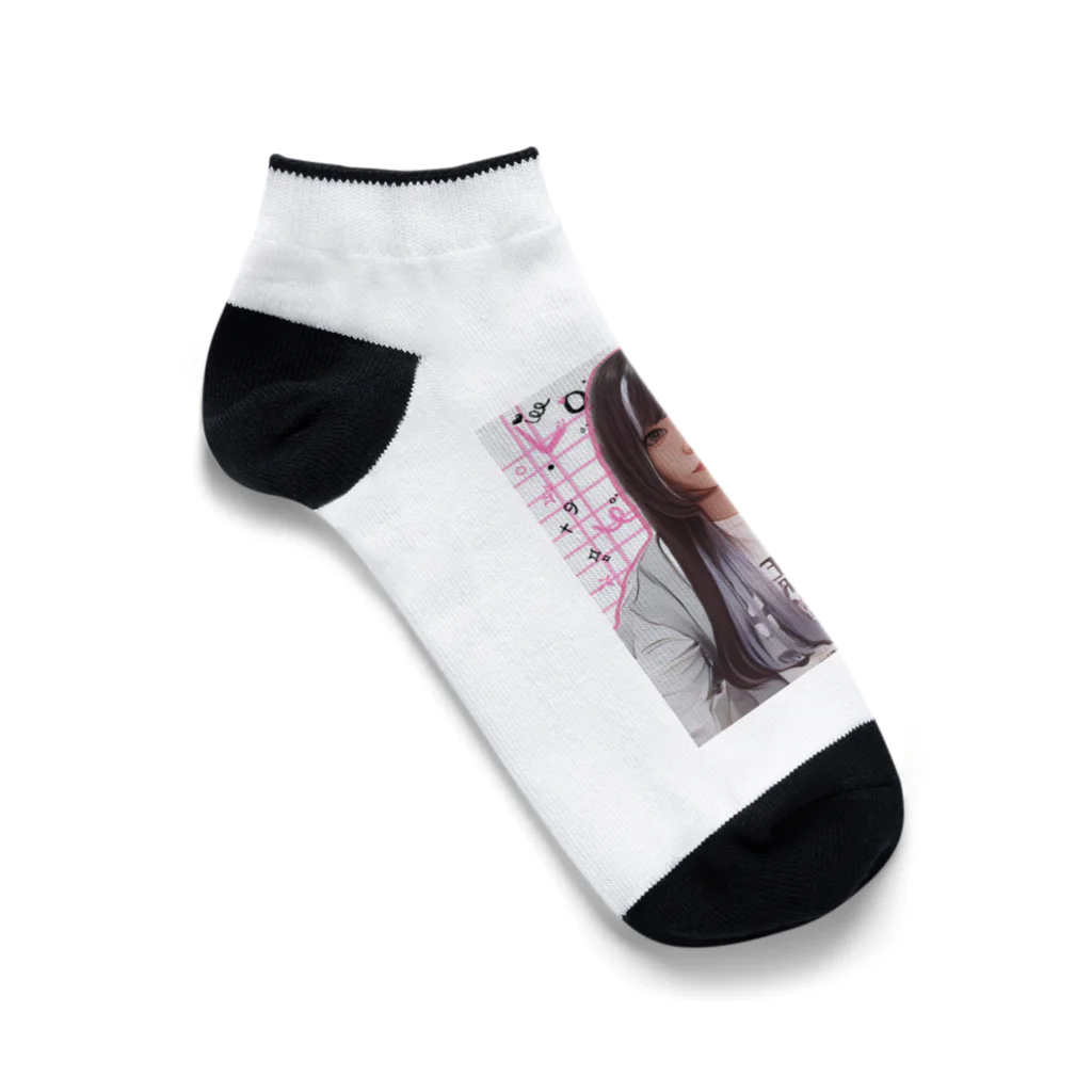 neko_28のスカイブルーの主 Ankle Socks